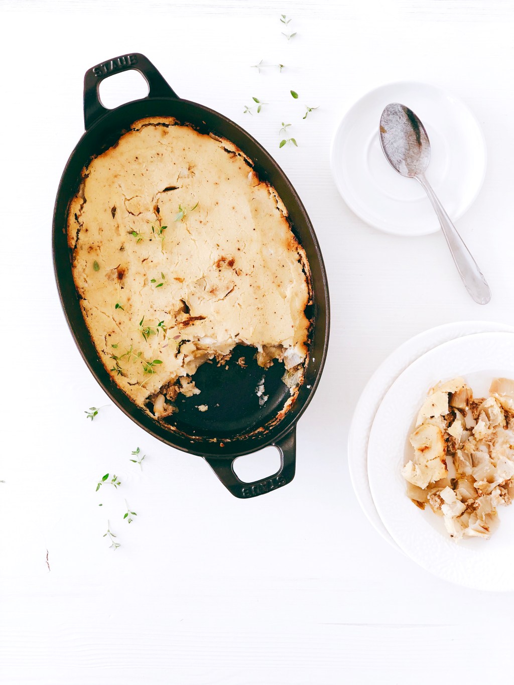 Ovenschotel met gehakt, witloof en&nbsp;knolselderpuree