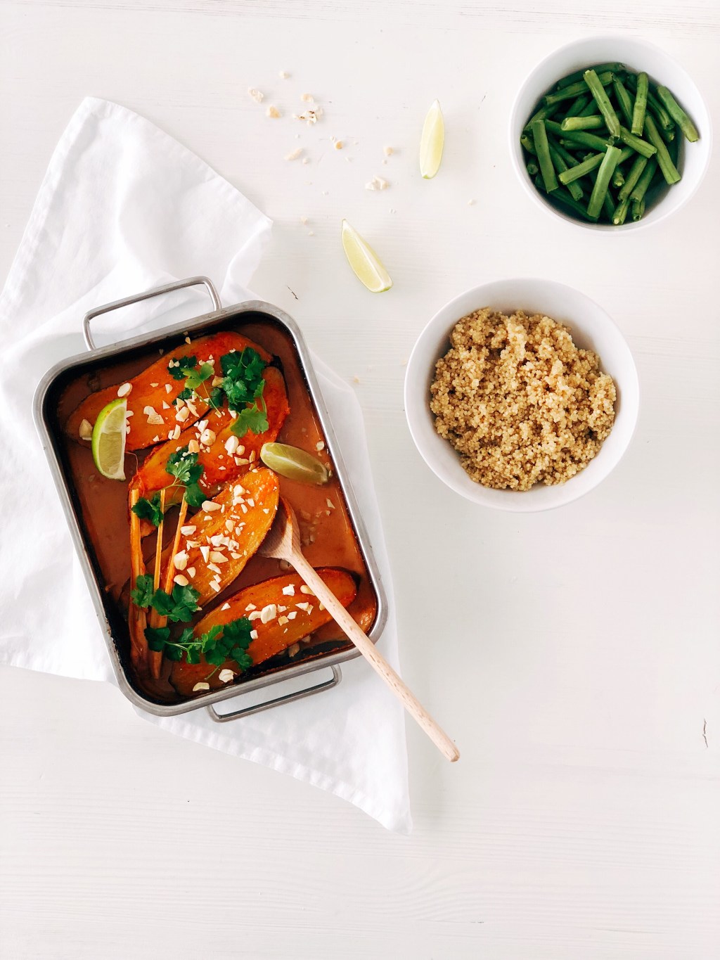 Geroosterde zoete aardappelen met rode&nbsp;curry