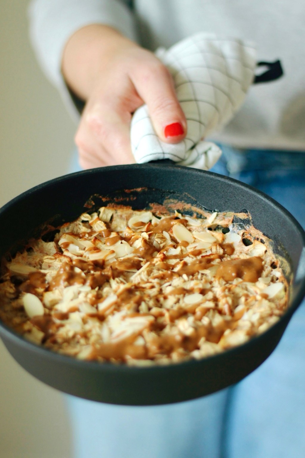 Gebakken havermout met appel &&nbsp;speculaaspasta