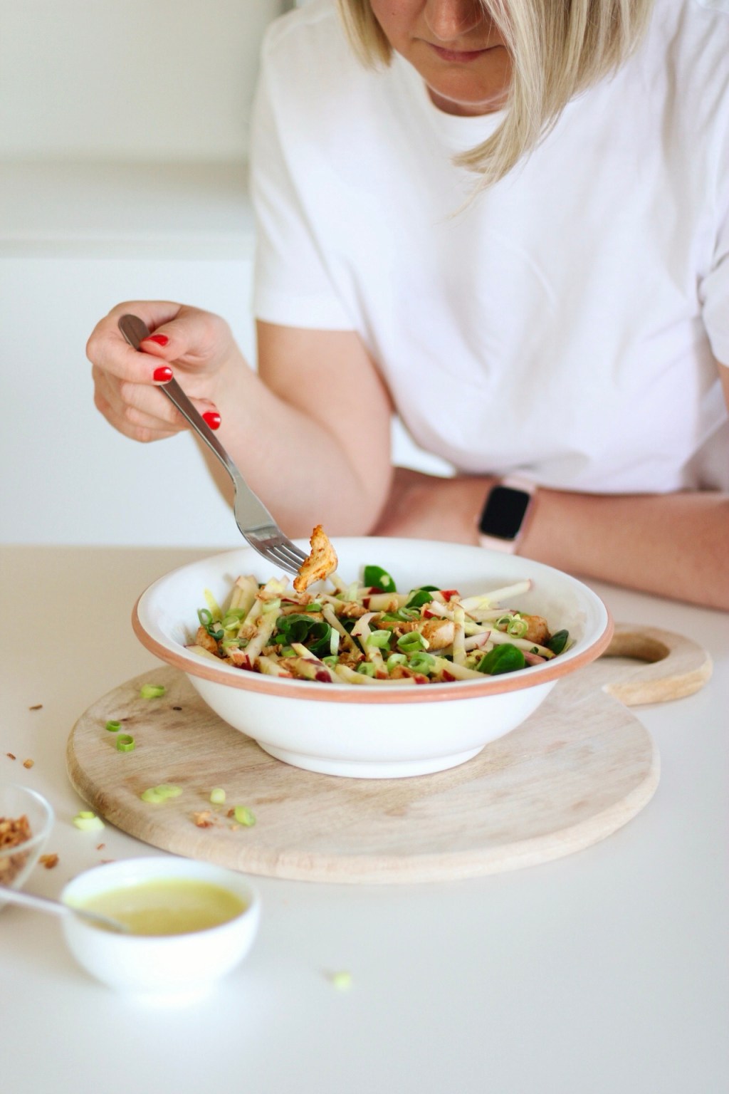 Salade met kip, curry & appel van bij&nbsp;ons